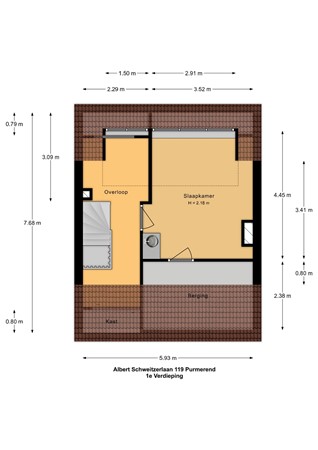 Plattegrond - Dr. Albert Schweitzerlaan 119, 1443 WR Purmerend - Albert Schweitzerlaan 119_2e.jpg